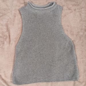 ASOS Design Grey Knit Crop Tank Women's US Size 10